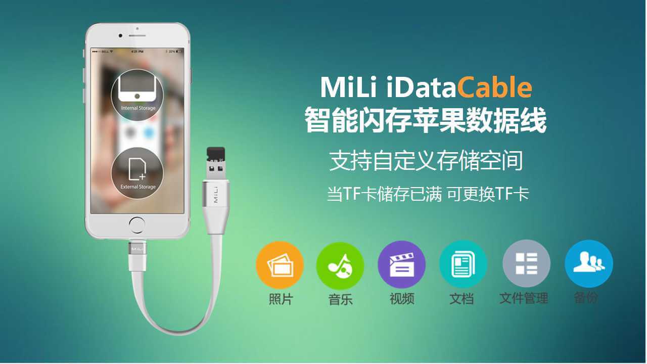 iData Cable智能閃存蘋果充電線